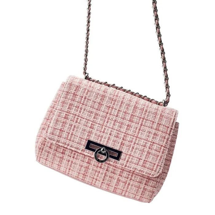 Crossbody Bags Women Moda In Pelle Cheryl Bag Pink Textile