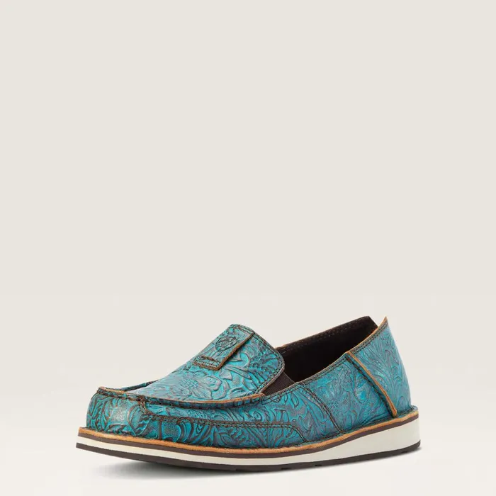 Cruiser Brushed Turq Floral Emboss Women Ariat Shoes and Sneakers