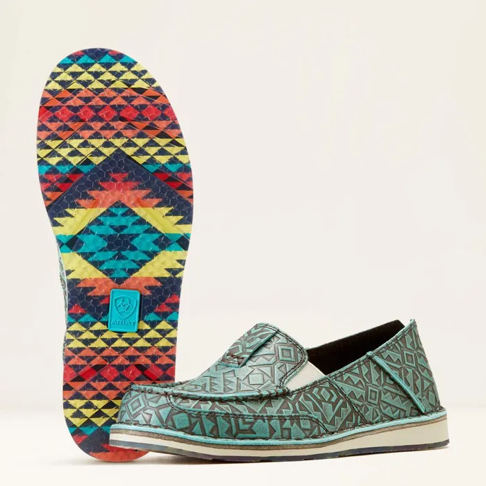 Cruiser Turquoise Blanket Emboss Women Ariat Shoes and Sneakers