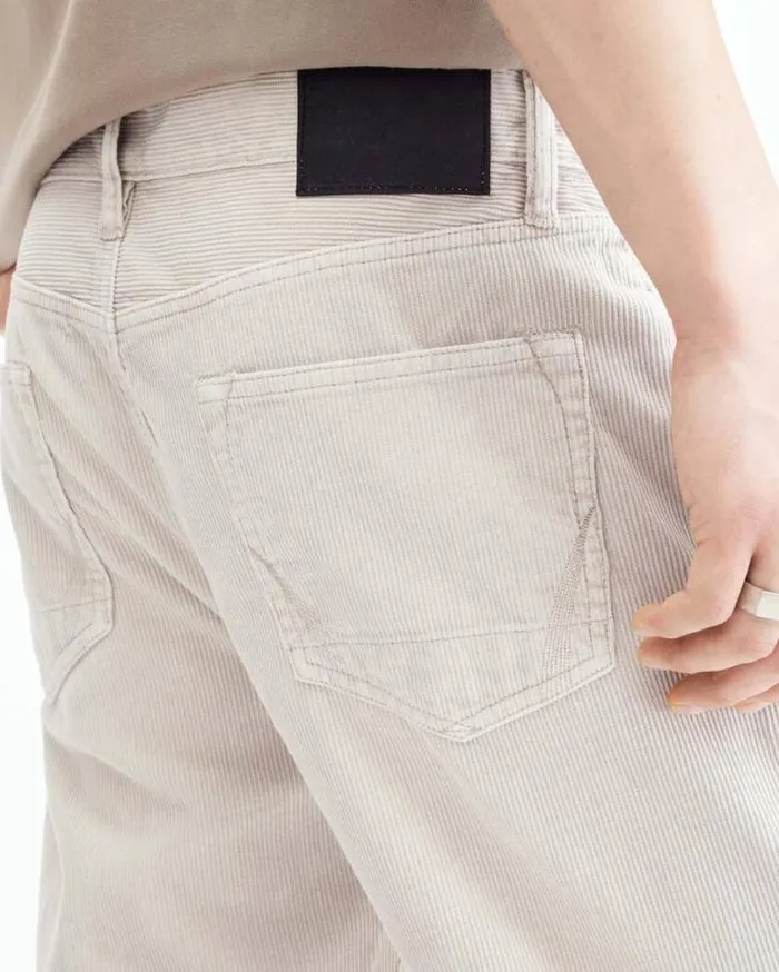 Curtis Straight Fit Corduroy Jeans Cool Grey Men AllSaints Pants