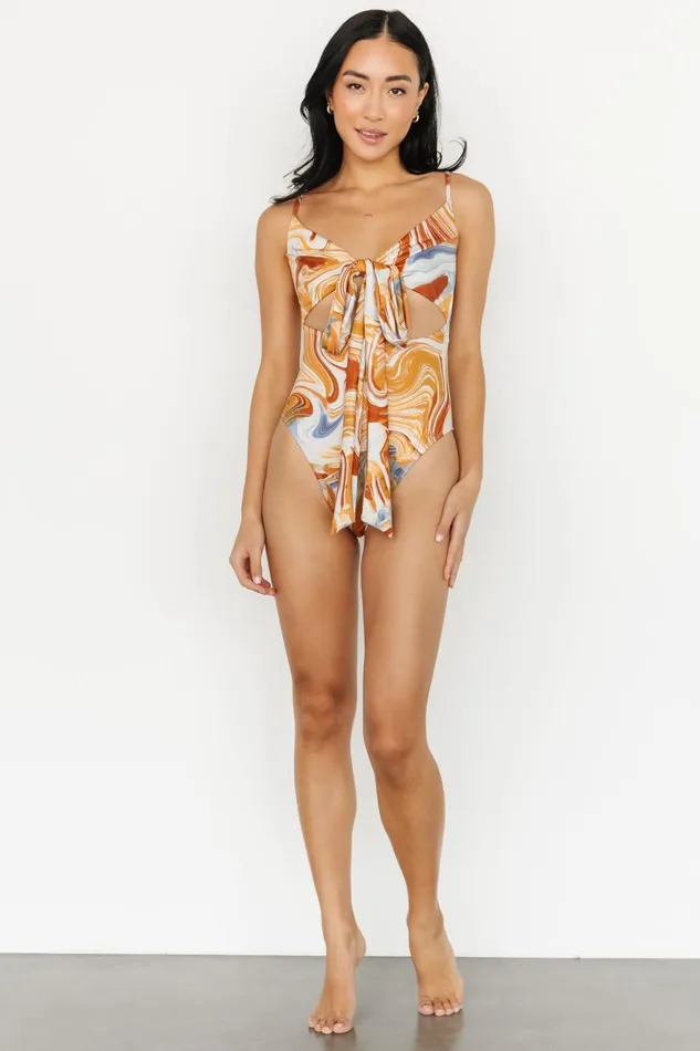 Cyprus One Piece Orange Blue Marble Women Baltic Born One Piece Cyprus One Piece Orange Blue Marble Women Baltic Born One Piece