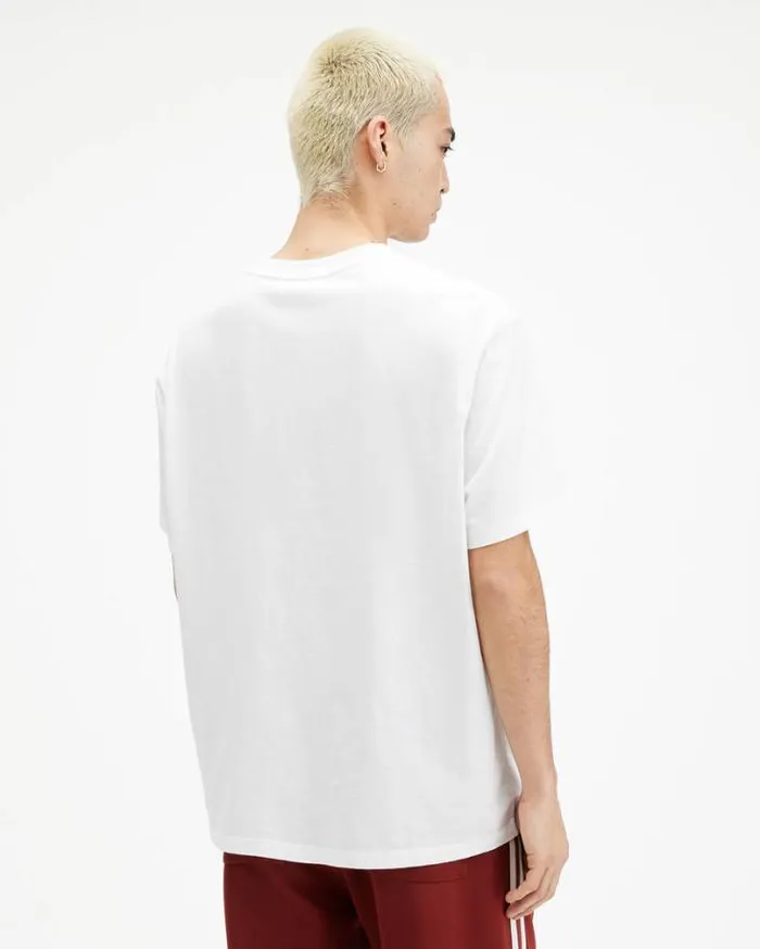 Daized Logo Print Crew Neck TShirt Optic White Men AllSaints TShirts