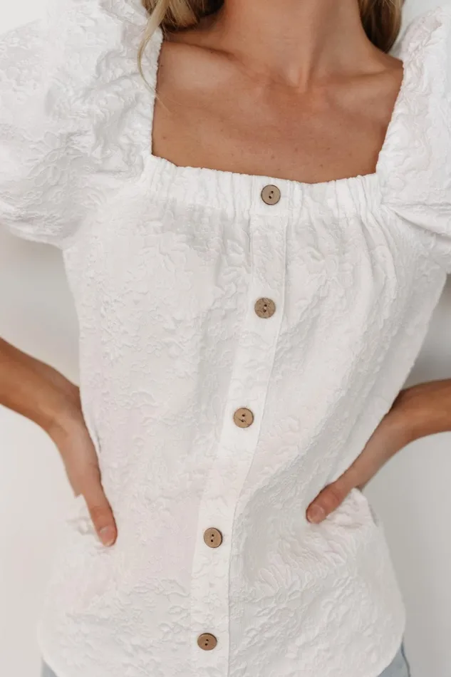 Dalian Embossed Top Off White Women Baltic Born Blouses Shirts Dalian Embossed Top Off White Women Baltic Born Blouses Shirts