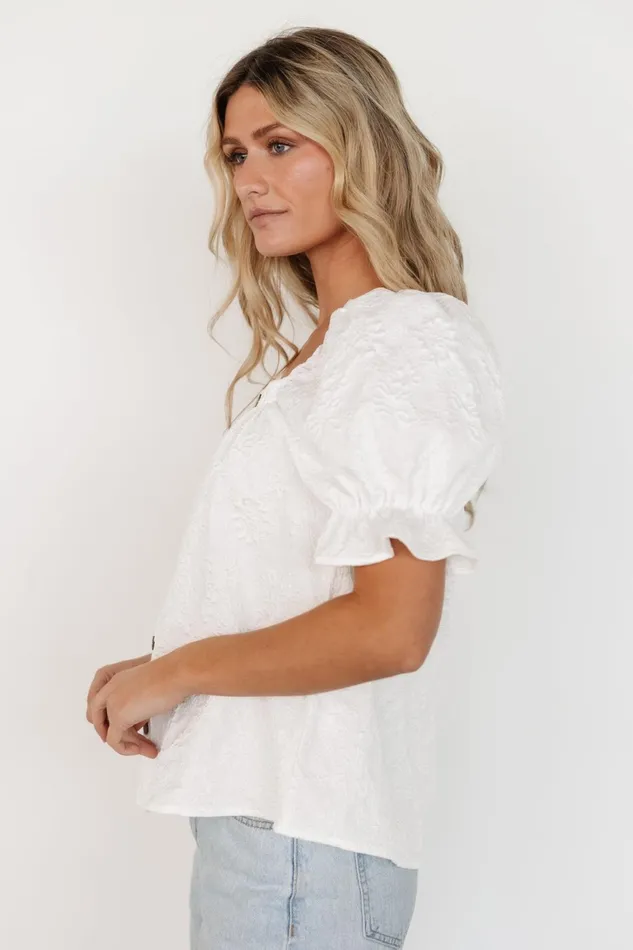 Dalian Embossed Top Off White Women Baltic Born Blouses Shirts Dalian Embossed Top Off White Women Baltic Born Blouses Shirts