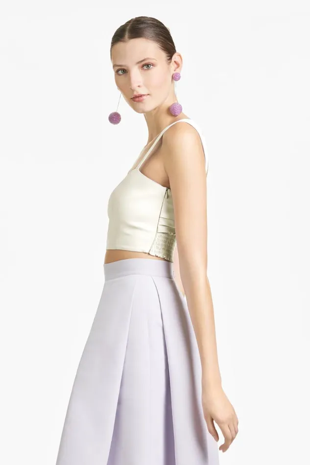 Darcy Top 8211 Ivory 8211 Faille Women Sachin and Babi Tops and Blouses