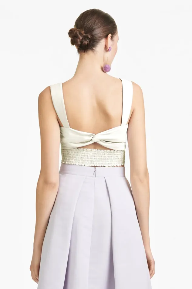 Darcy Top 8211 Ivory 8211 Faille Women Sachin and Babi Tops and Blouses