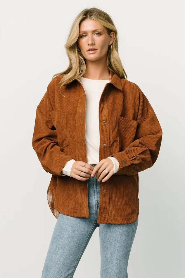 Davis Corduroy Shacket Spice Women Baltic Born Outerwear