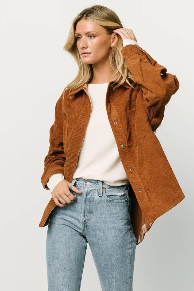Davis Corduroy Shacket Spice Women Baltic Born Outerwear Davis Corduroy Shacket Spice Women Baltic Born Outerwear