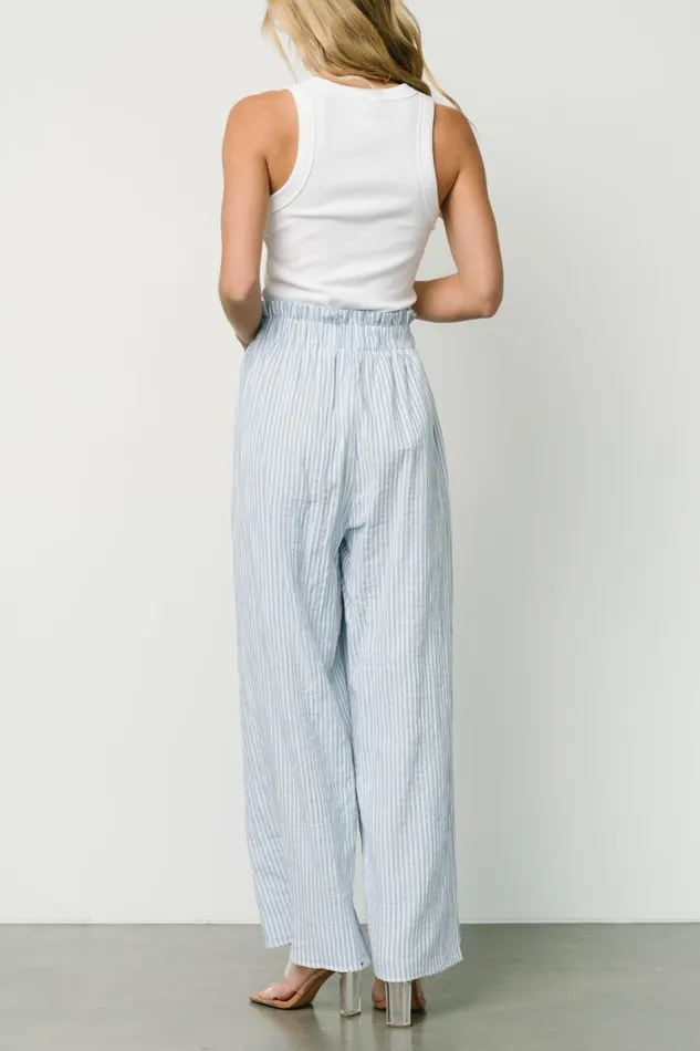 Delphi Wide Leg Pants Blue Stripe Women Baltic Born Pants Delphi Wide Leg Pants Blue Stripe Women Baltic Born Pants