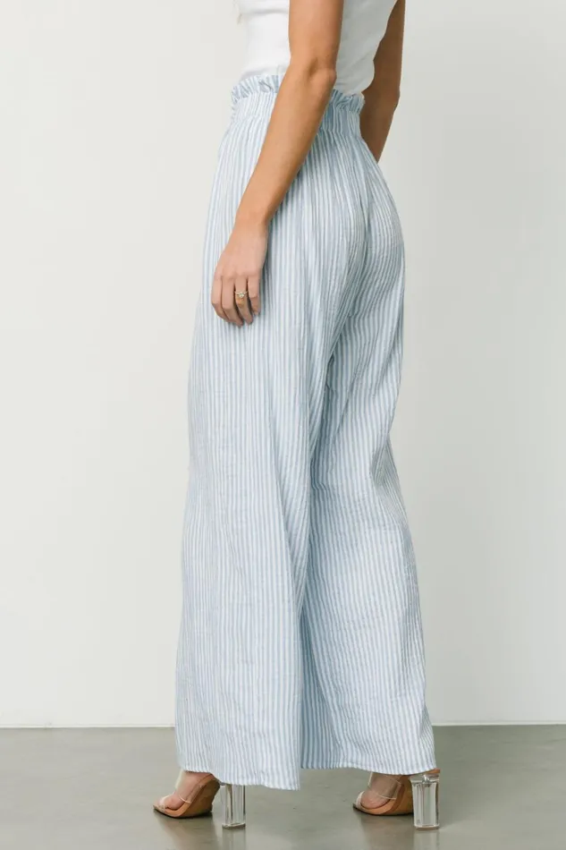 Delphi Wide Leg Pants Blue Stripe Women Baltic Born Pants Delphi Wide Leg Pants Blue Stripe Women Baltic Born Pants