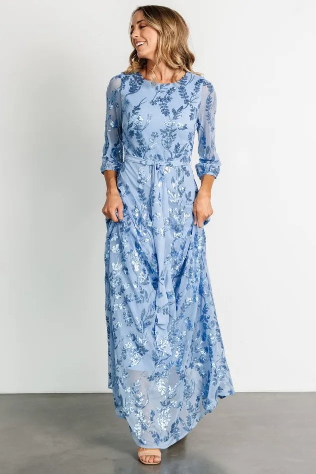 Destiny Sequin Maxi Dress Blue Women Baltic Born Mother Of The Bride Destiny Sequin Maxi Dress Blue Women Baltic Born Mother Of The Bride