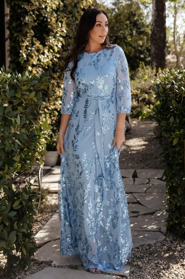Destiny Sequin Maxi Dress Blue Women Baltic Born Mother Of The Bride Destiny Sequin Maxi Dress Blue Women Baltic Born Mother Of The Bride