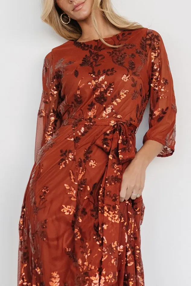 Destiny Sequin Maxi Dress Cinnamon Women Baltic Born Embellished Sequin Destiny Sequin Maxi Dress Cinnamon Women Baltic Born Embellished Sequin