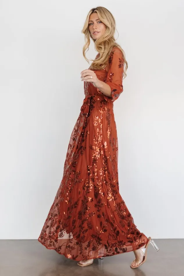 Destiny Sequin Maxi Dress Cinnamon Women Baltic Born Embellished Sequin Destiny Sequin Maxi Dress Cinnamon Women Baltic Born Embellished Sequin