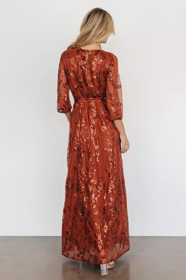 Destiny Sequin Maxi Dress Cinnamon Women Baltic Born Embellished Sequin Destiny Sequin Maxi Dress Cinnamon Women Baltic Born Embellished Sequin