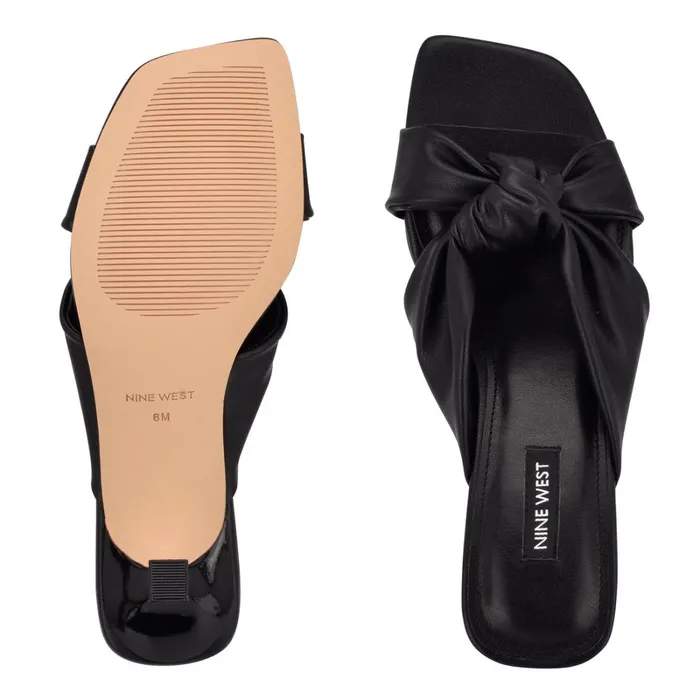 Dipa Heeled Slide Sandals Black Women Nine West Low Heel Dipa Heeled Slide Sandals Black Women Nine West Low Heel