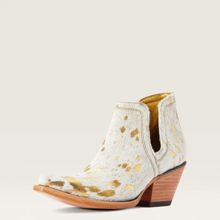 Dixon Haircalf Western Boot White Metallic Hair On Women Ariat Western Boots