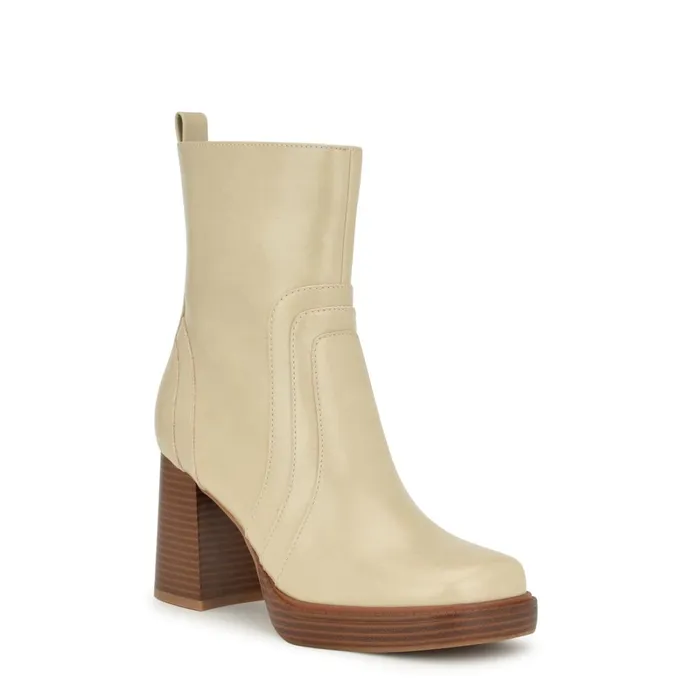 Donad Platform Booties Brown Women Nine West Boots and Booties Donad Platform Booties Brown Women Nine West Boots and Booties