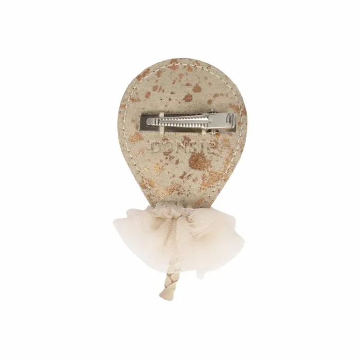 Donsje Amsterdam Accessories Baby Alja Clip Cream Metallic Suede