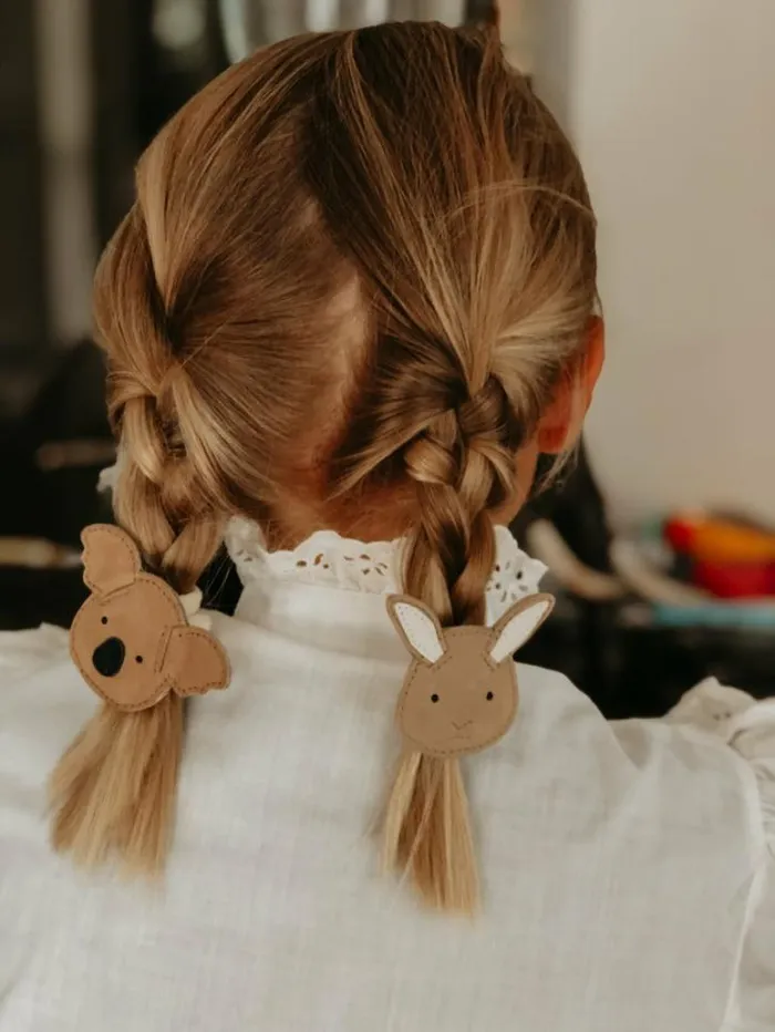 Donsje Amsterdam Accessories Baby Josy Classic Hairclip Taupe Nubuck