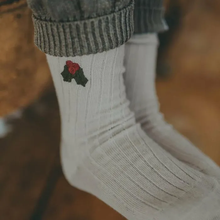 Donsje Amsterdam Accessories Baby Lala Socks Olive Grey