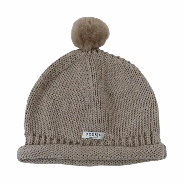 Donsje Amsterdam Accessories Baby Mackle Hat Grey Beige Melange