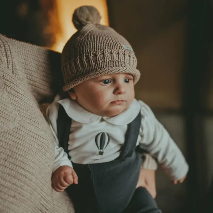 Donsje Amsterdam Accessories Baby Mackle Hat Grey Beige Melange