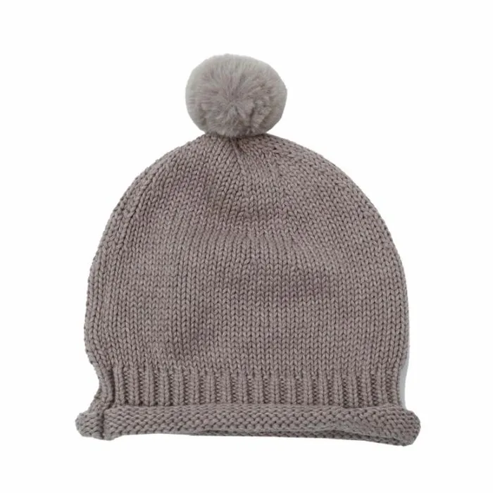 Donsje Amsterdam Accessories Baby Mackle Hat Grey Beige Melange