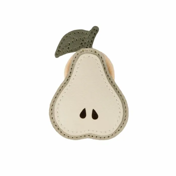 Donsje Amsterdam Accessories Baby Nanoe Fruit Hair Tie Taupe Leather