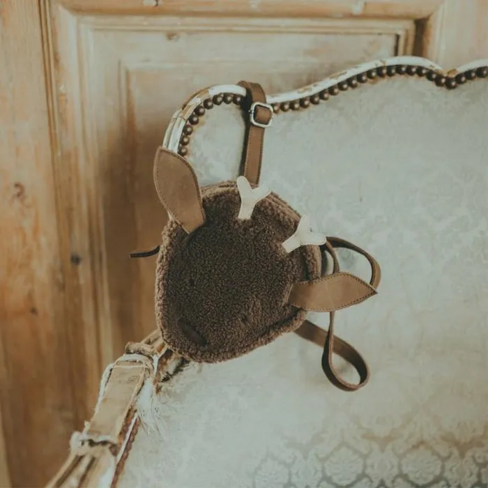 Donsje Amsterdam Accessories Baby Pugi Backpack Hazelnut Curly Faux Fur