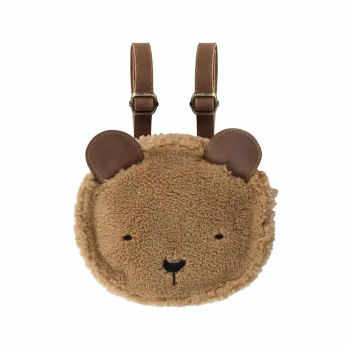 Donsje Amsterdam Accessories Baby Pugi Backpack Light Maple Curly Faux Fur