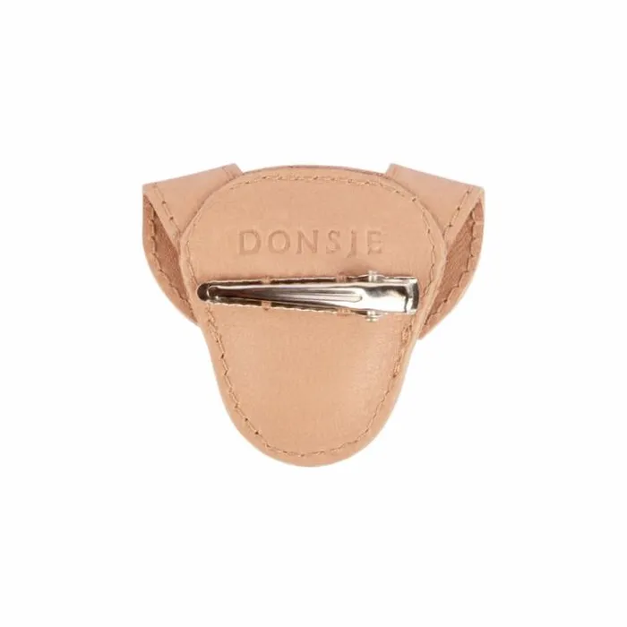 Donsje Amsterdam Accessories Baby Qosy Classic Hairclip Light Rust Leather