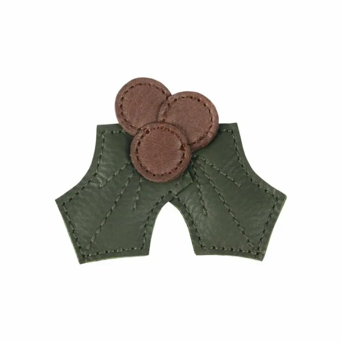 Donsje Amsterdam Accessories Baby Wonda Hairclip Olive Leather