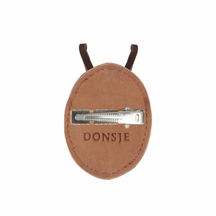Donsje Amsterdam Accessories Baby Zaza Sky Hairclip Walnut Nubuck