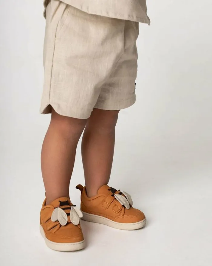 Donsje Amsterdam Animal Styles Boys Kien Sneakers Toffee Nubuck