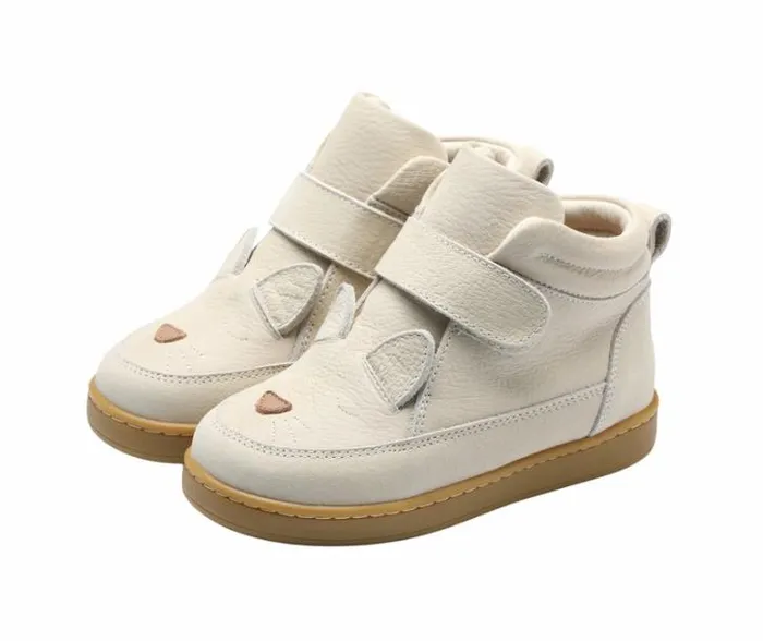 Donsje Amsterdam Animal Styles Girls Qika Sneakers Cream Betting Leather
