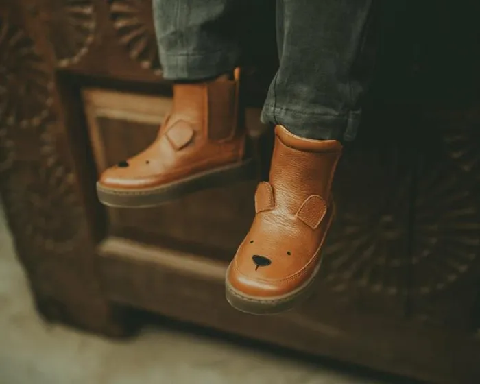 Donsje Amsterdam Animal Styles Girls Thuru Classic Boots Cognac Leather