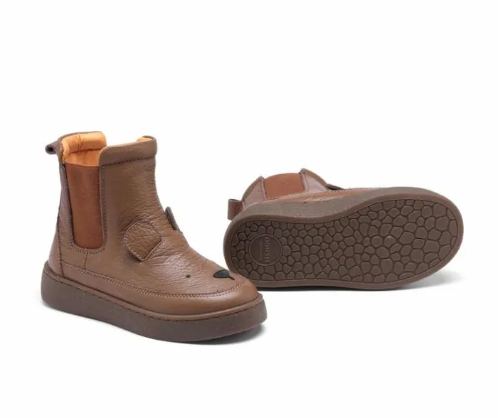 Donsje Amsterdam Animal Styles Girls Thuru Classic Boots Cognac Leather