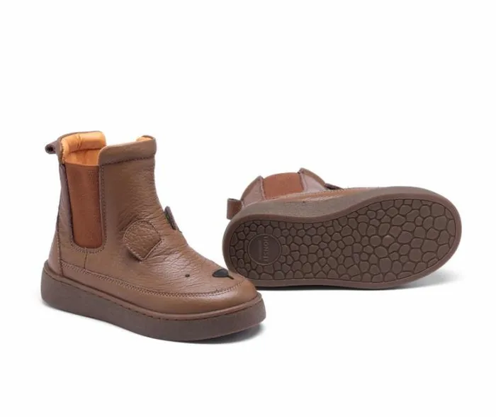 Donsje Amsterdam Animal Styles Girls Thuru Classic Boots Cognac Leather