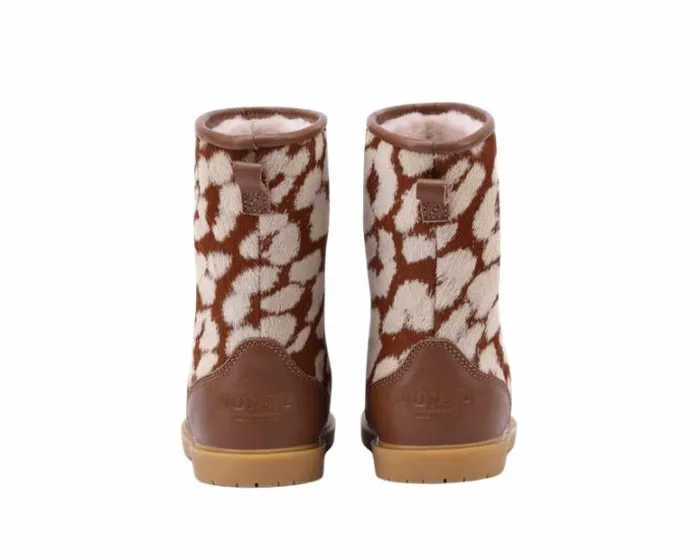 Donsje Amsterdam Animal Styles Girls Wadudu Exclusive Boots Brown Spotted Cow Hair