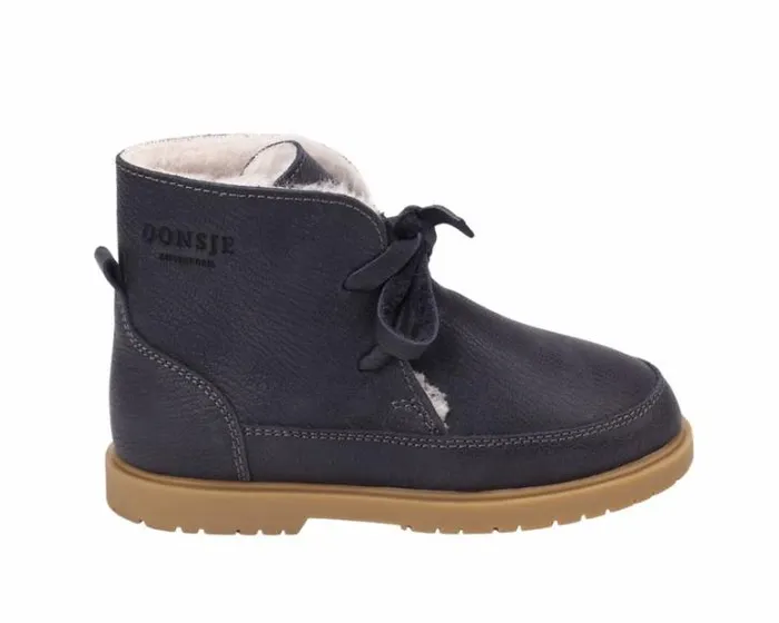 Donsje Amsterdam Ankle Boots Boys Buddy Navy Leather