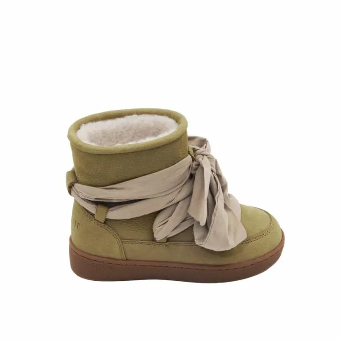 Donsje Amsterdam Ankle Boots Girls Ganza Boots Sage Betting Leather