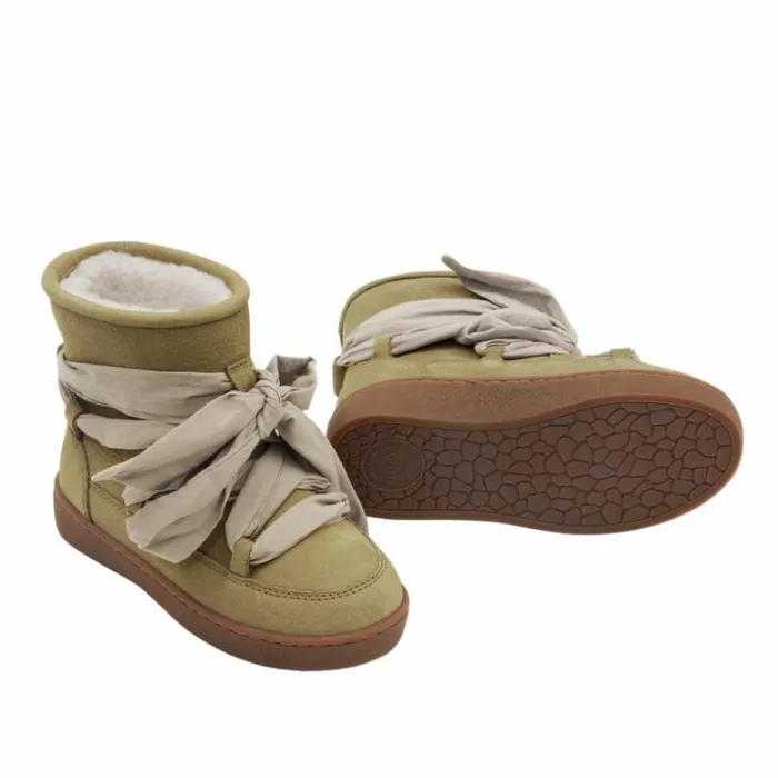 Donsje Amsterdam Ankle Boots Girls Ganza Boots Sage Betting Leather