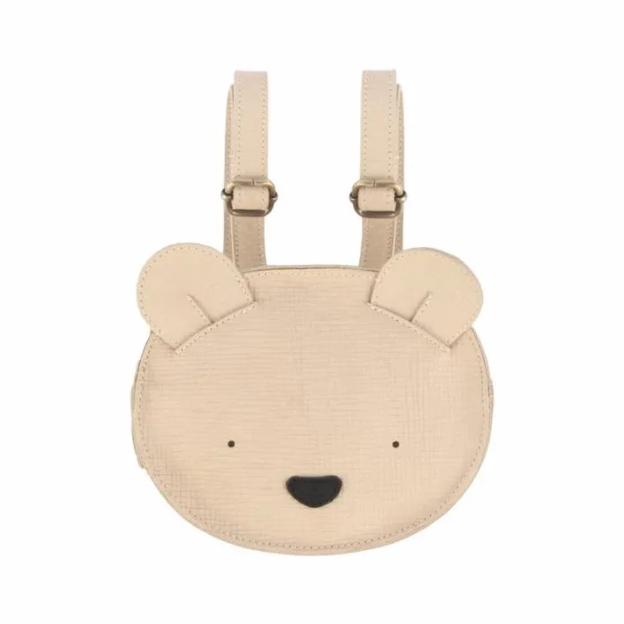Donsje Amsterdam Backpacks and Purses Girls Kapi Special Backpack Cream Scored Leather