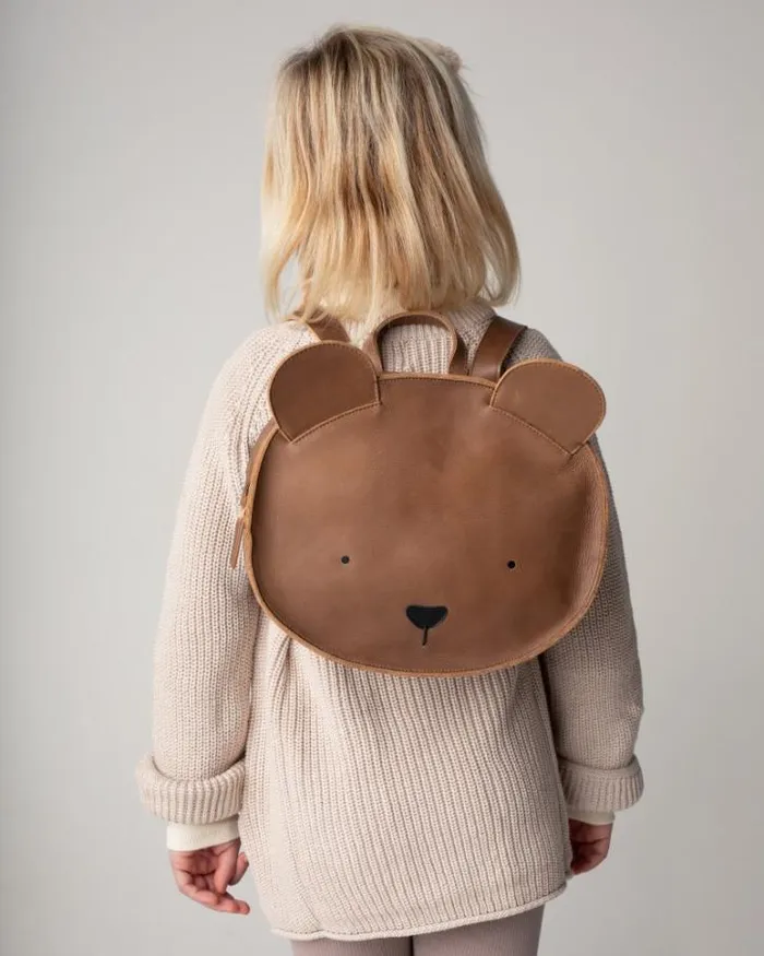 Donsje Amsterdam Backpacks Boys Umi Schoolbag Cognac Classic Leather