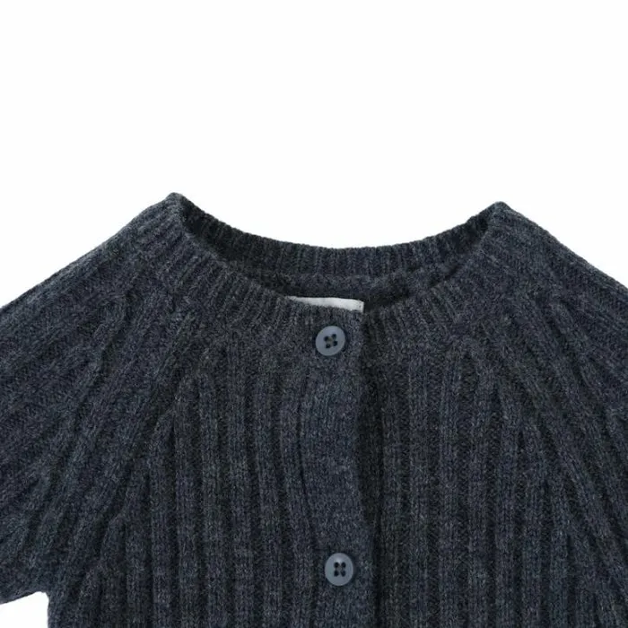 Donsje Amsterdam Bodysuits and Playsuits Baby Kees Merino Wool Romper Dark Navy Melange