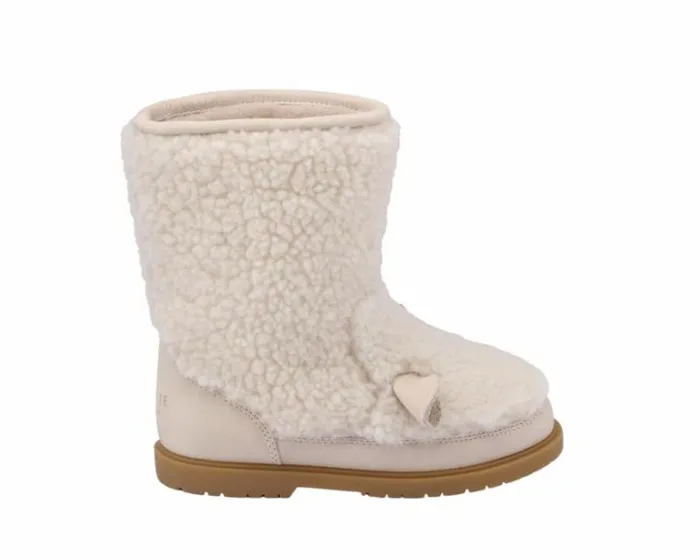 Donsje Amsterdam Boots Boys Irfi Off White Curly Sheep Wool
