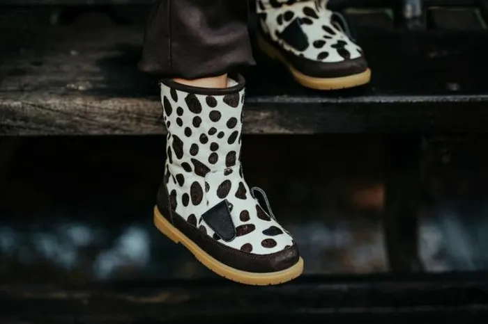Donsje Amsterdam Boots Boys Wadudu Exclusive Boots Spotted Cow Hair