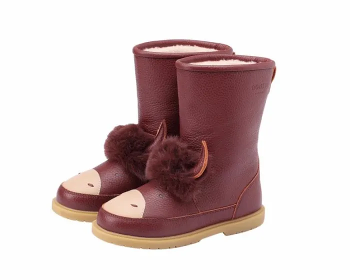 Donsje Amsterdam Boots Boys Wadudu Exclusive Burgundy Leather