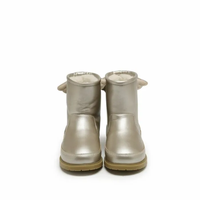 Donsje Amsterdam Boots Girls Angela Boots Off White Metallic Leather